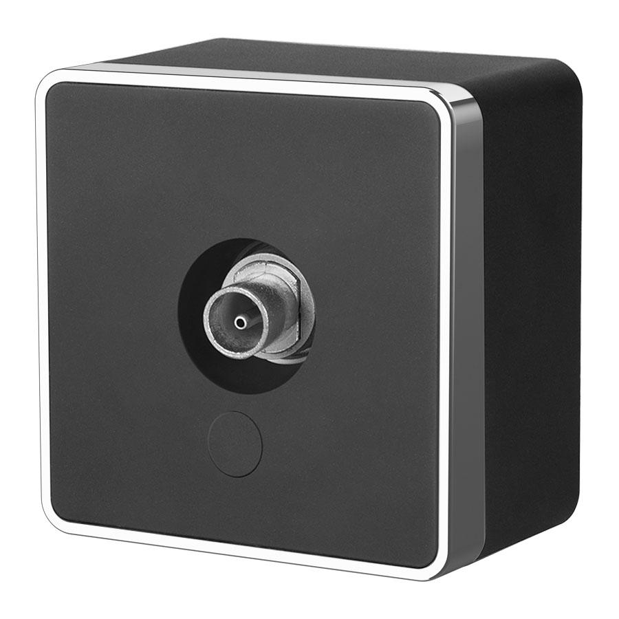 ТВ-розетка оконечная Gallant черный/хром Werkel W5083035