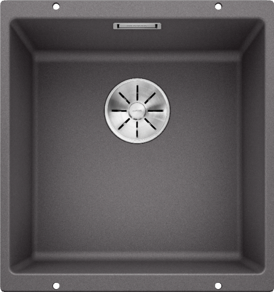 Врезная кухонная мойка Blanco SUBLINE 400-U SILGRANIT PuraDur темная скала