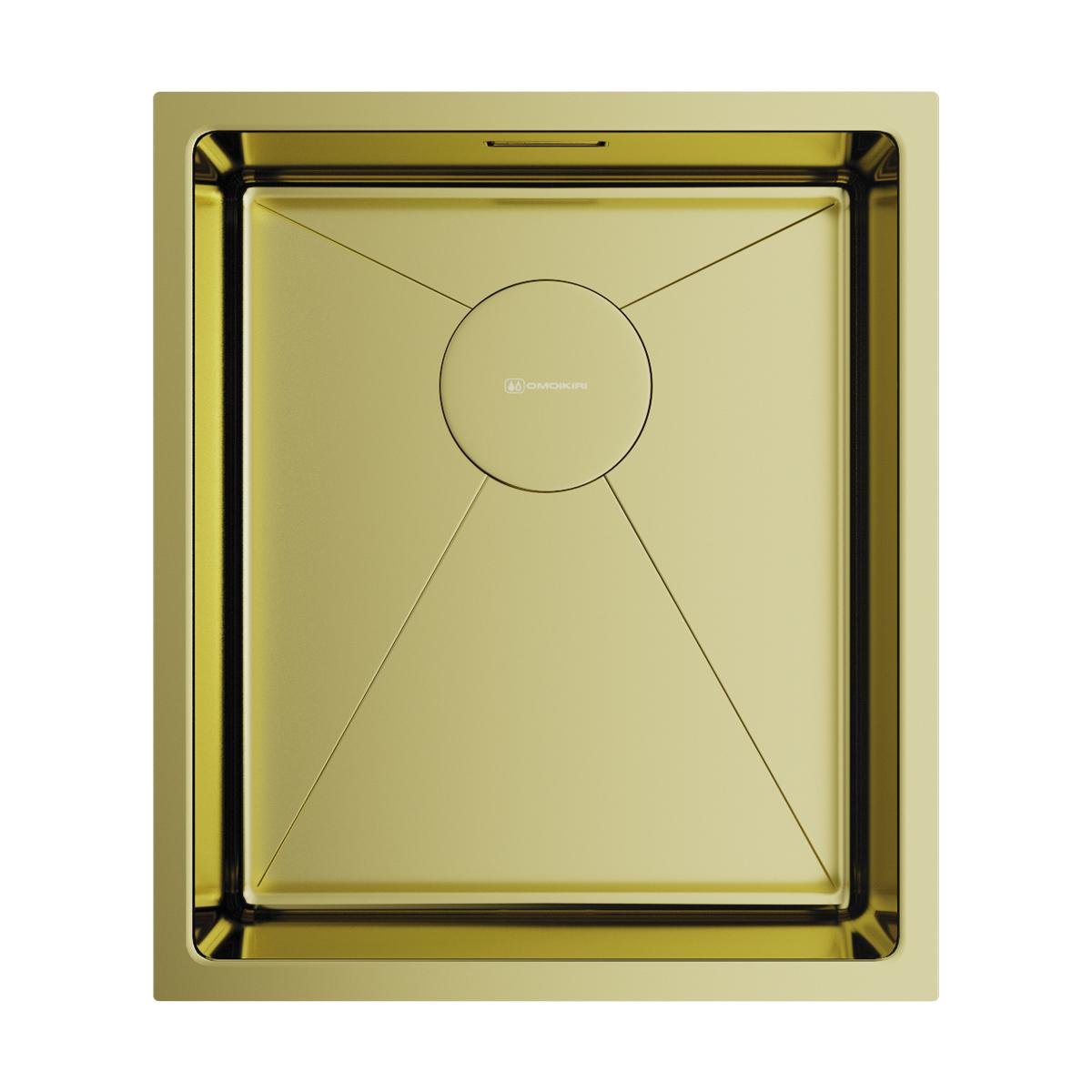 Интегрированная кухонная мойка Omoikiri Taki 38-U/IF-LG нерж.сталь/светлое золото 4973092