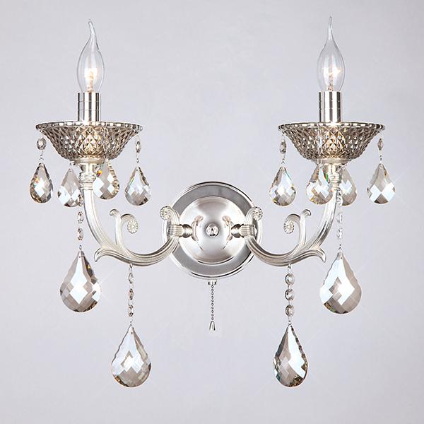 Бра с хрусталем Bogate's 278/2 серебро