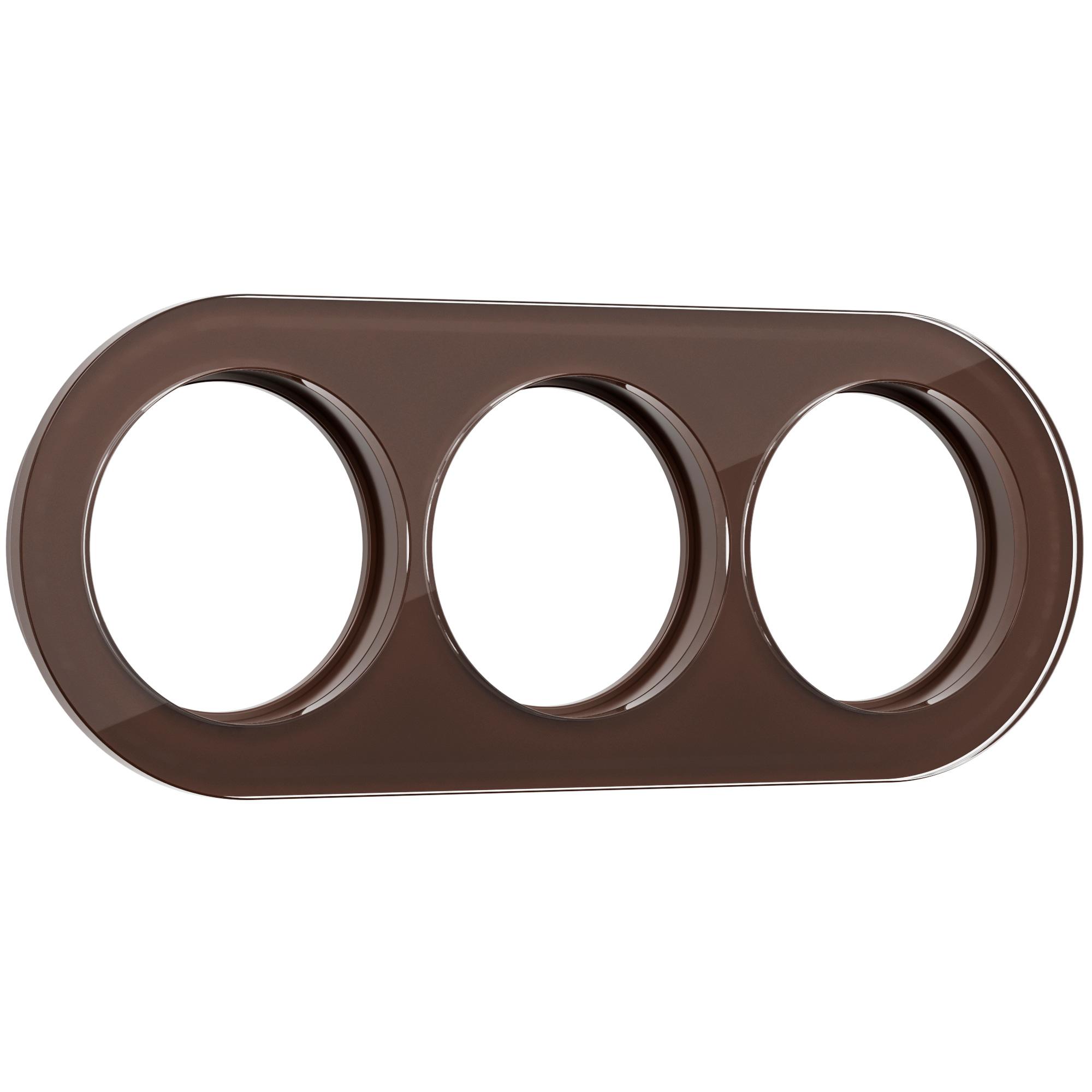 Рамка на 3 поста коричневый Werkel WL21-frame-03