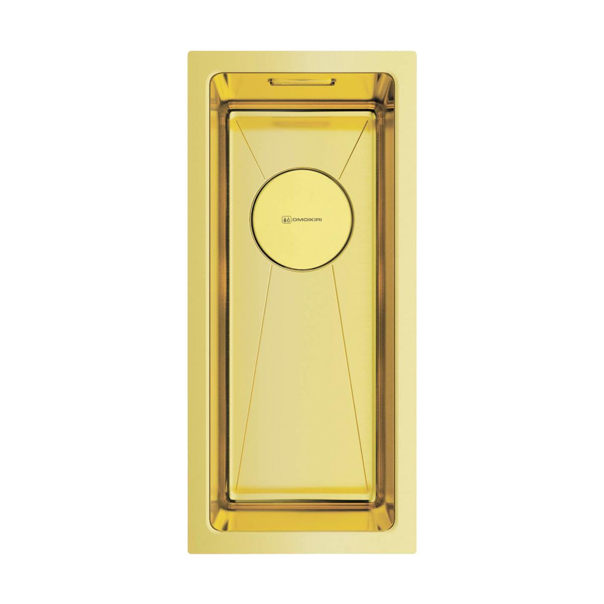 Интегрированная кухонная мойка Omoikiri Taki 20-U/IF-LG нерж.сталь/светлое золото 4973091