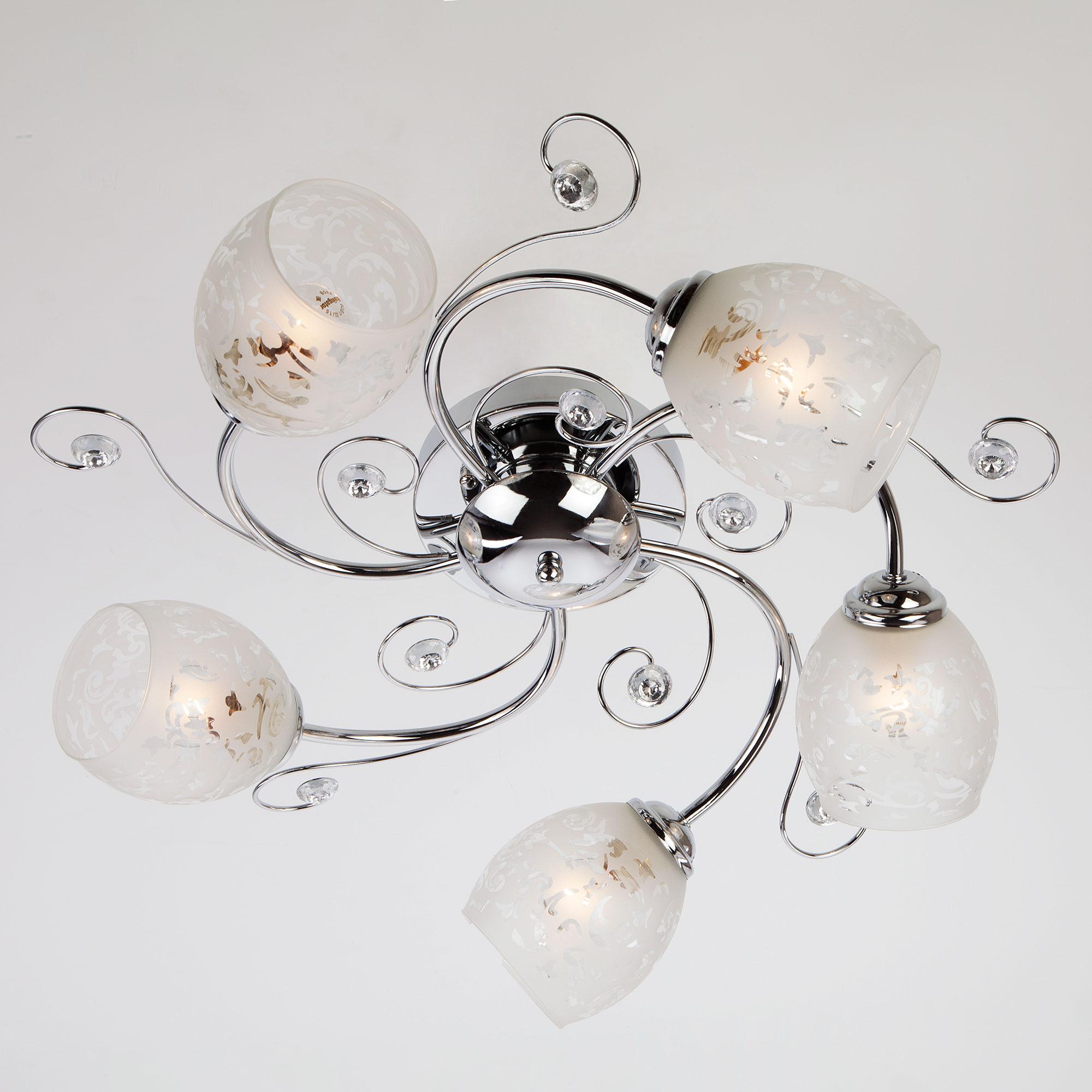 Люстра с плафонами Eurosvet 9677/5 хром