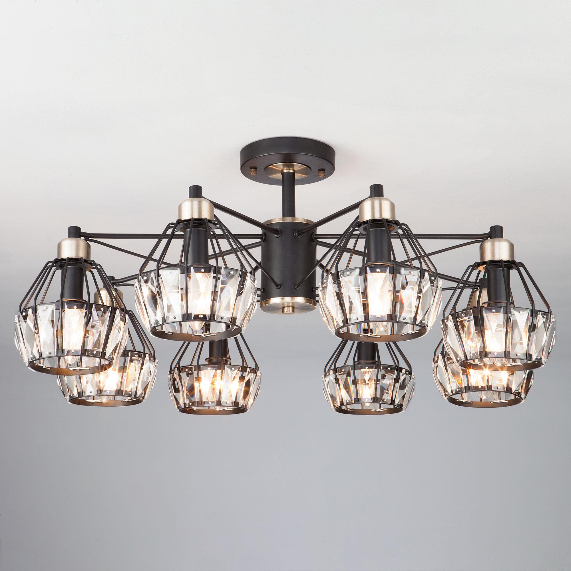 Потолочная люстра в стиле лофт Eurosvet 70075/8 черный