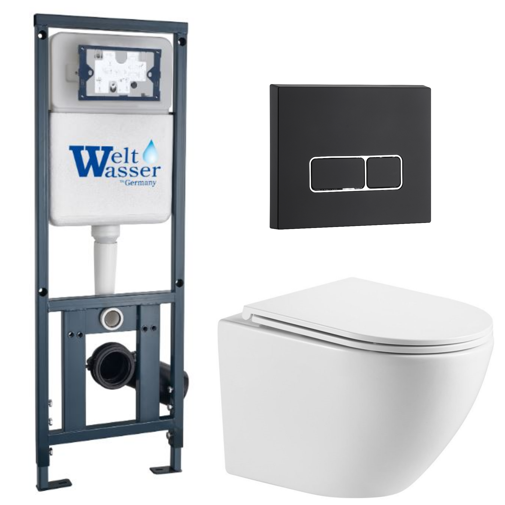 Комплект WeltWasser 10000010918 Merzbach 041 XL GL-WT + Marberg 410 + Marberg 410 SE MT-BL