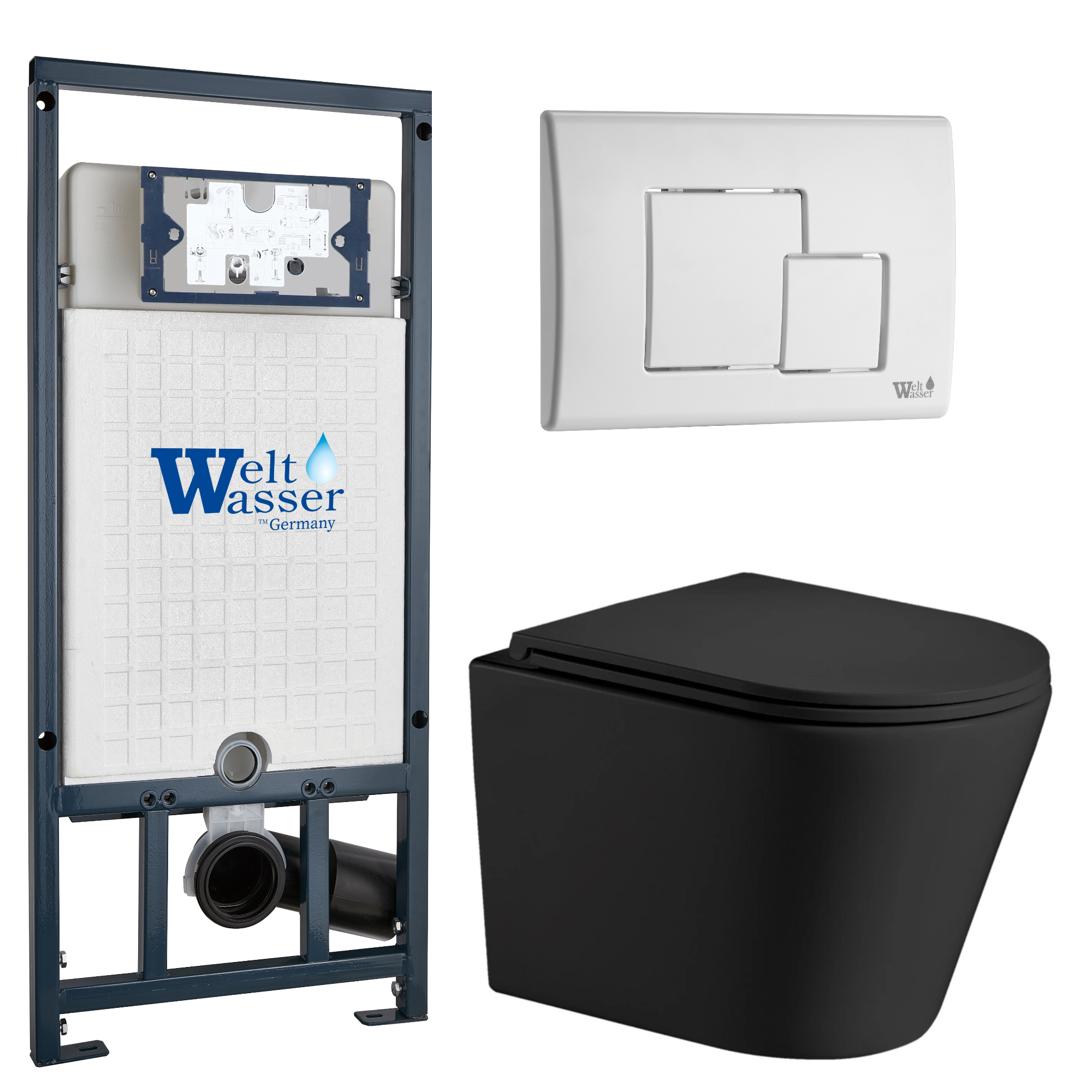 Комплект WeltWasser 10000011558 Salzbach 043 MT-BL + Marberg 507 + Marberg 507 SE GL-WT