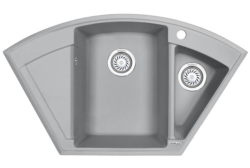 Врезная кухонная мойка Granula 9001 алюминиум