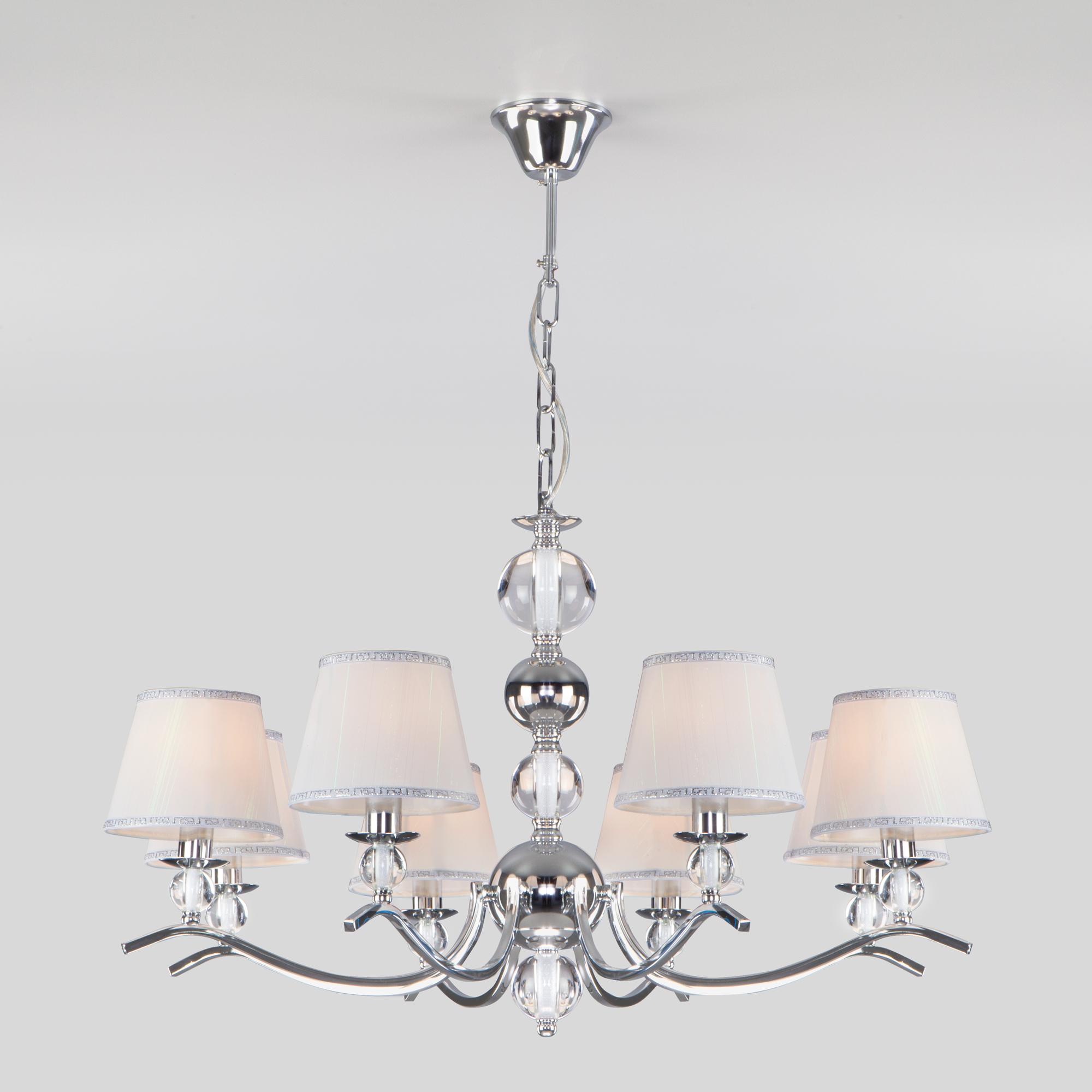 Подвесная люстра с абажурами Eurosvet 60097/8 хром