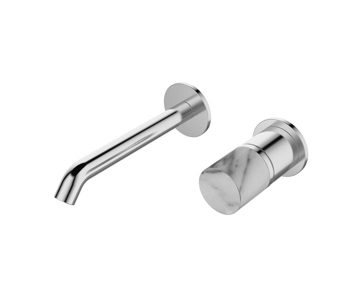 Смеситель для раковины Bronze de Luxe хром с ручкой под мрамор 24686CM