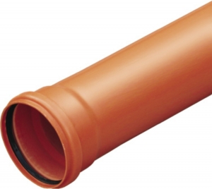 Труба для наружной канализации ф110х3,2 2000 мм (Политрон) красная
