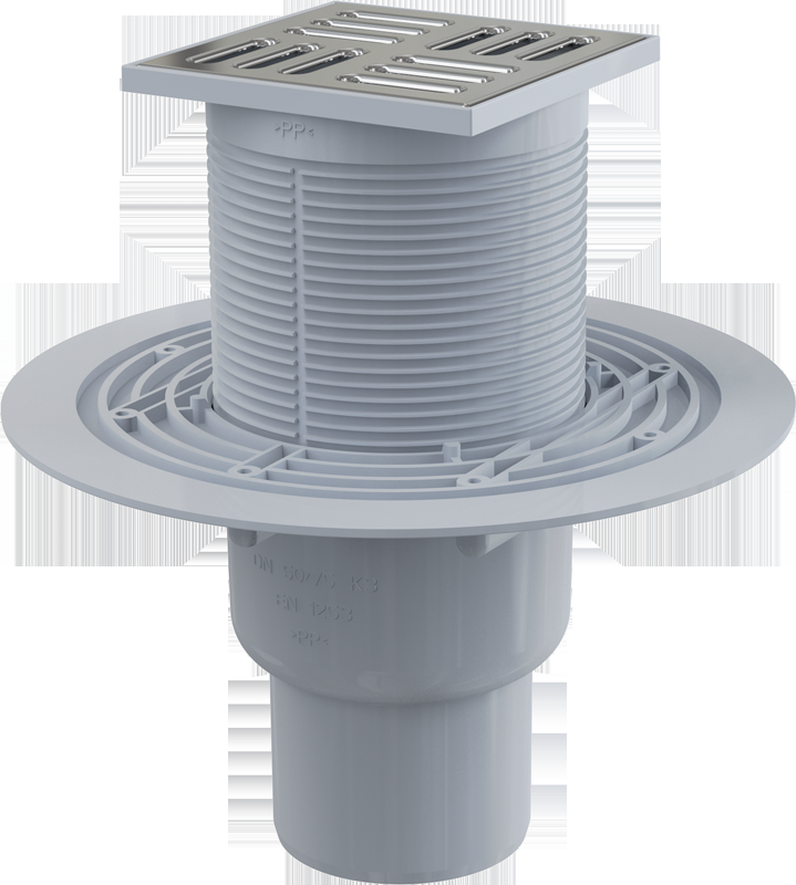 Сливной трап AlcaPlast APV2311 105х105/50/75 прямой выпуск