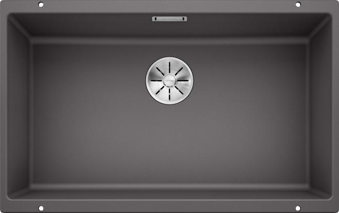 Врезная кухонная мойка Blanco SUBLINE 700-U SILGRANIT PuraDur темная скала