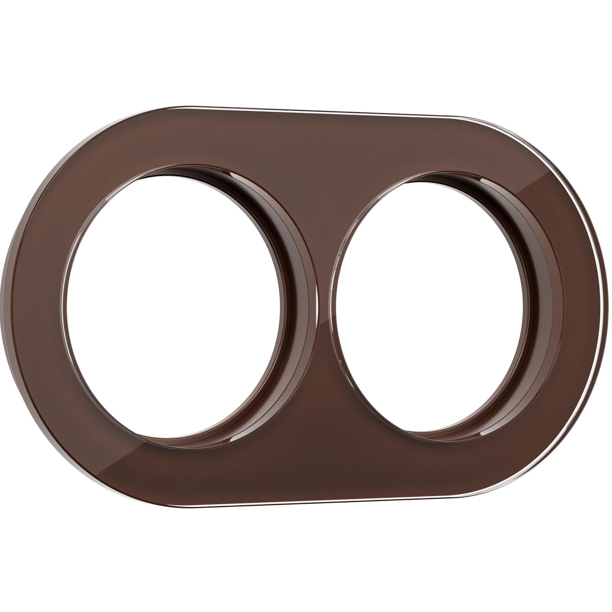Рамка на 2 поста коричневый Werkel WL21-frame-02