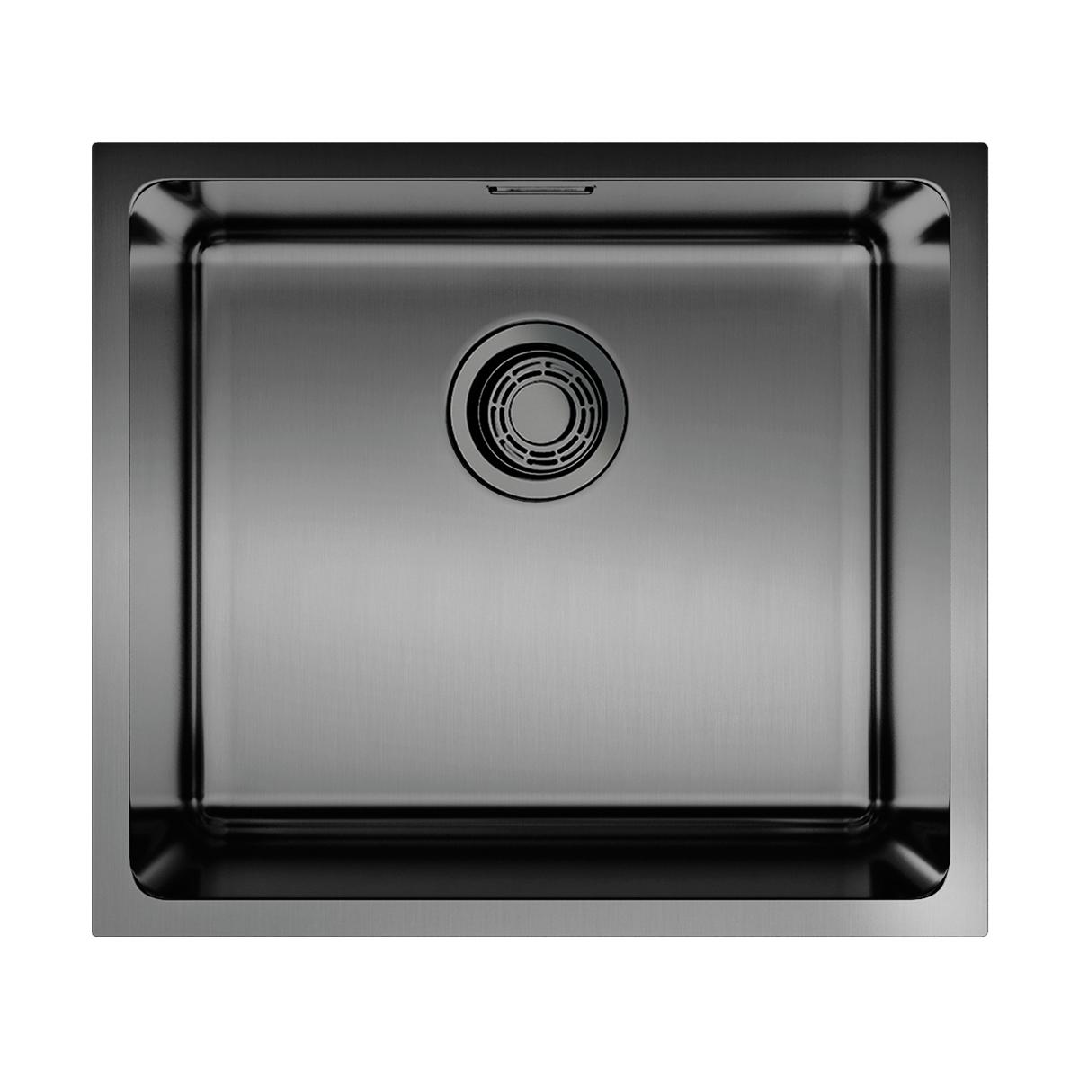 Врезная кухонная мойка Omoikiri Tadzava 49-U/I-GM вороненая сталь 4993076