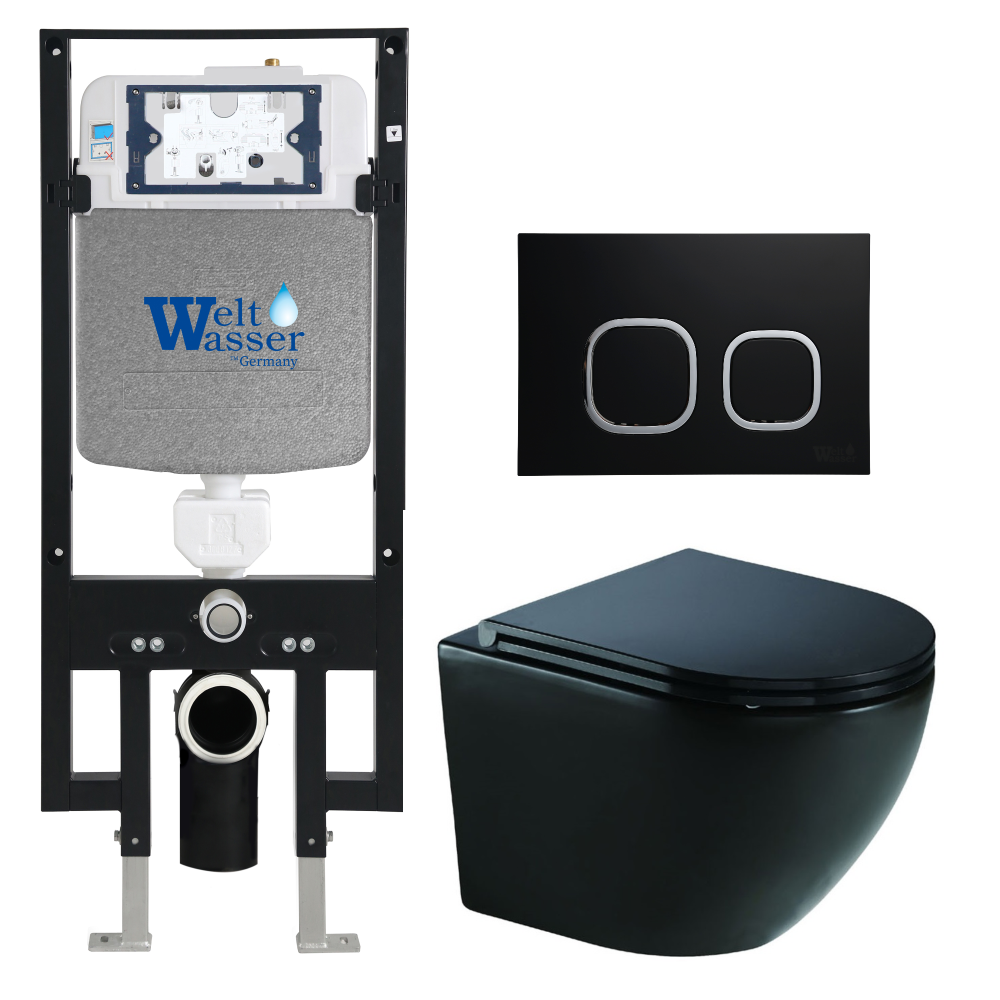 Комплект WeltWasser 10000010933 Merzbach 041 XL MT-BL + Amberg 497 + Amberg RD-BL