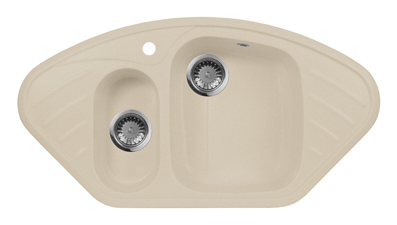 Мойка кухонная AquaGranitEx M-14 (328) бежевый