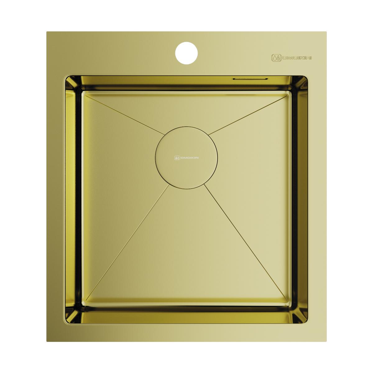 Врезная кухонная мойка Omoikiri Akisame 46-LG нерж.сталь/светлое золото 4973081