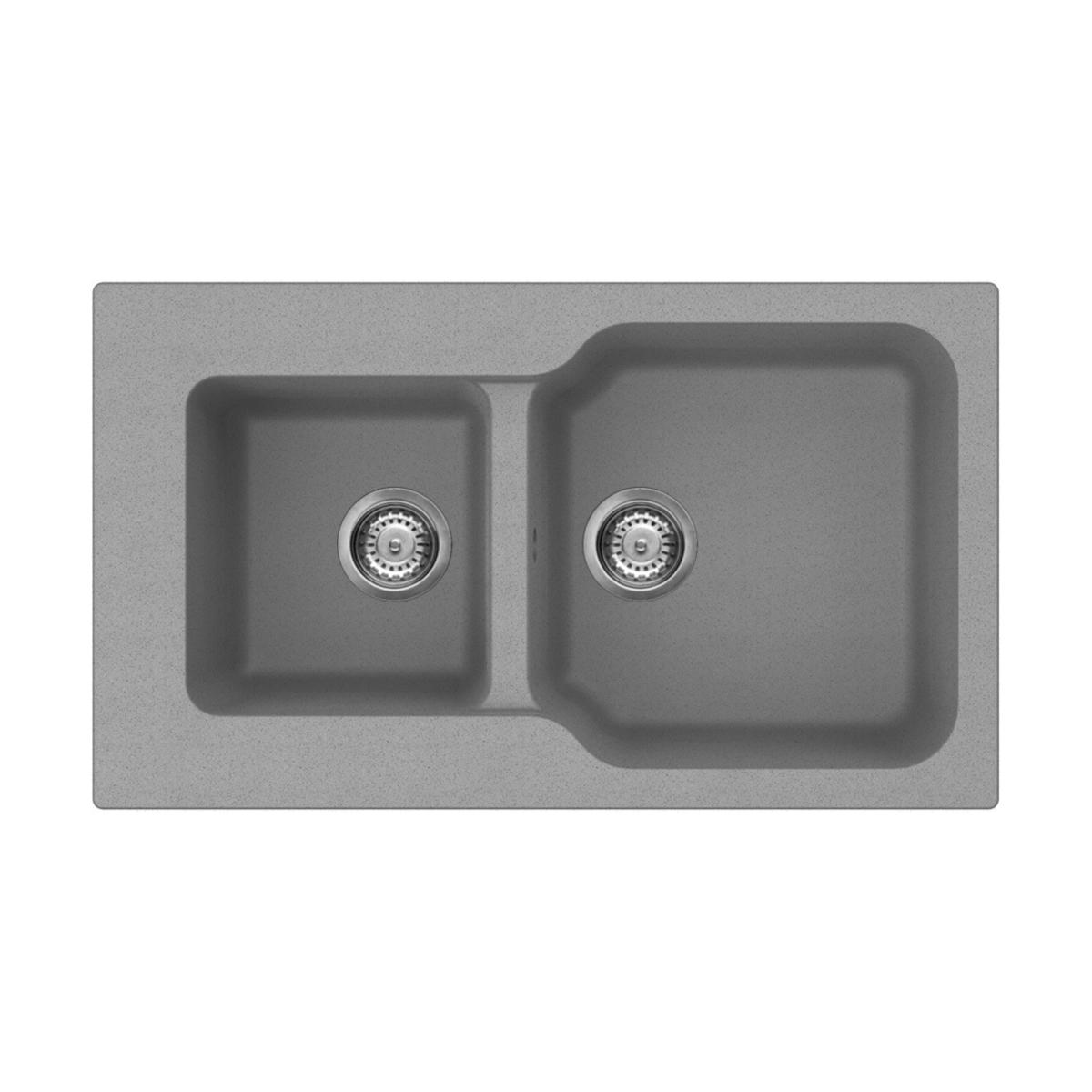 Врезная кухонная мойка Omoikiri Maru 86-2-GR leningrad grey 4993575
