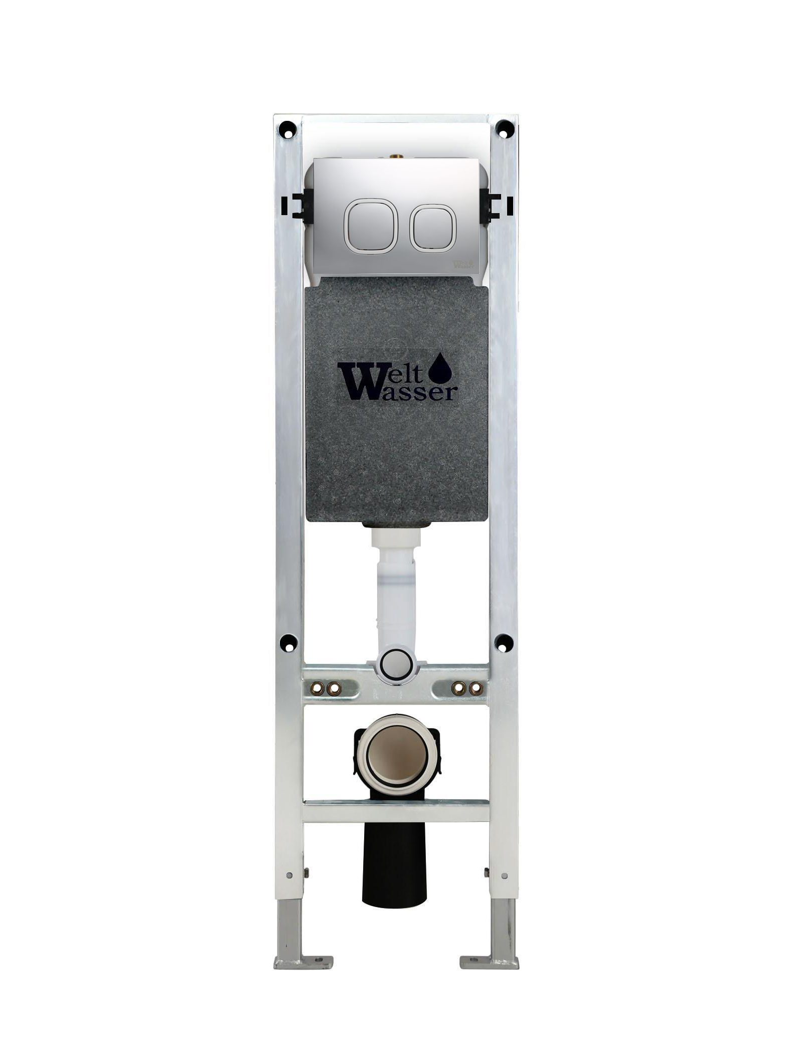 Инсталляция для подвесного унитаза WeltWasser WW Amberg 350 ST MT-CR 10000008215 матовый хром кнопка