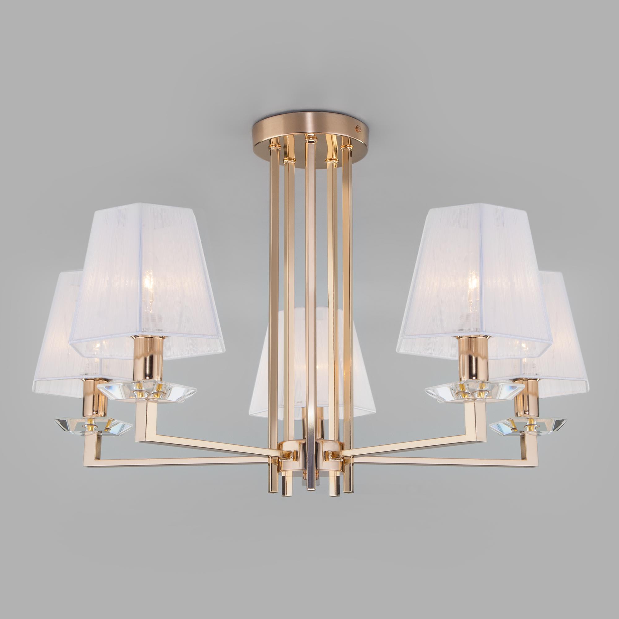 Классическая люстра с абажурами Eurosvet 60114/5 золото