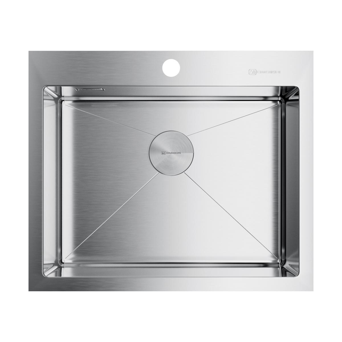 Врезная кухонная мойка Omoikiri Akisame 59-IN нержавеющая сталь 4973055