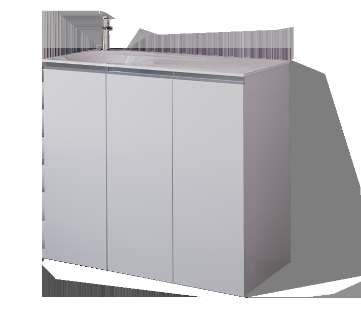 Тумба под раковину Raval Great 100 напольная, левая Gre.01.100/N/W/Le белая