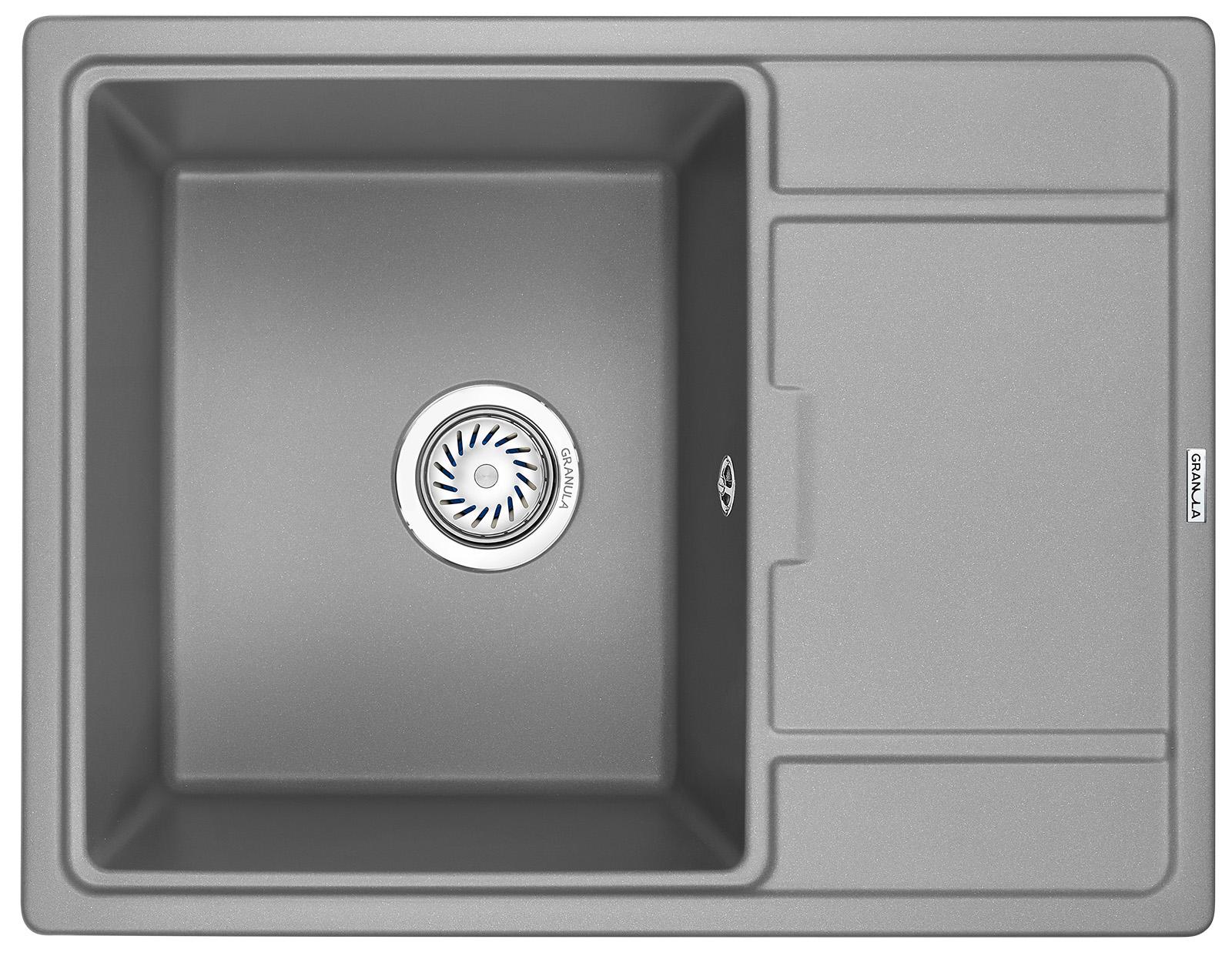 Врезная кухонная мойка Granula 6503 алюминиум