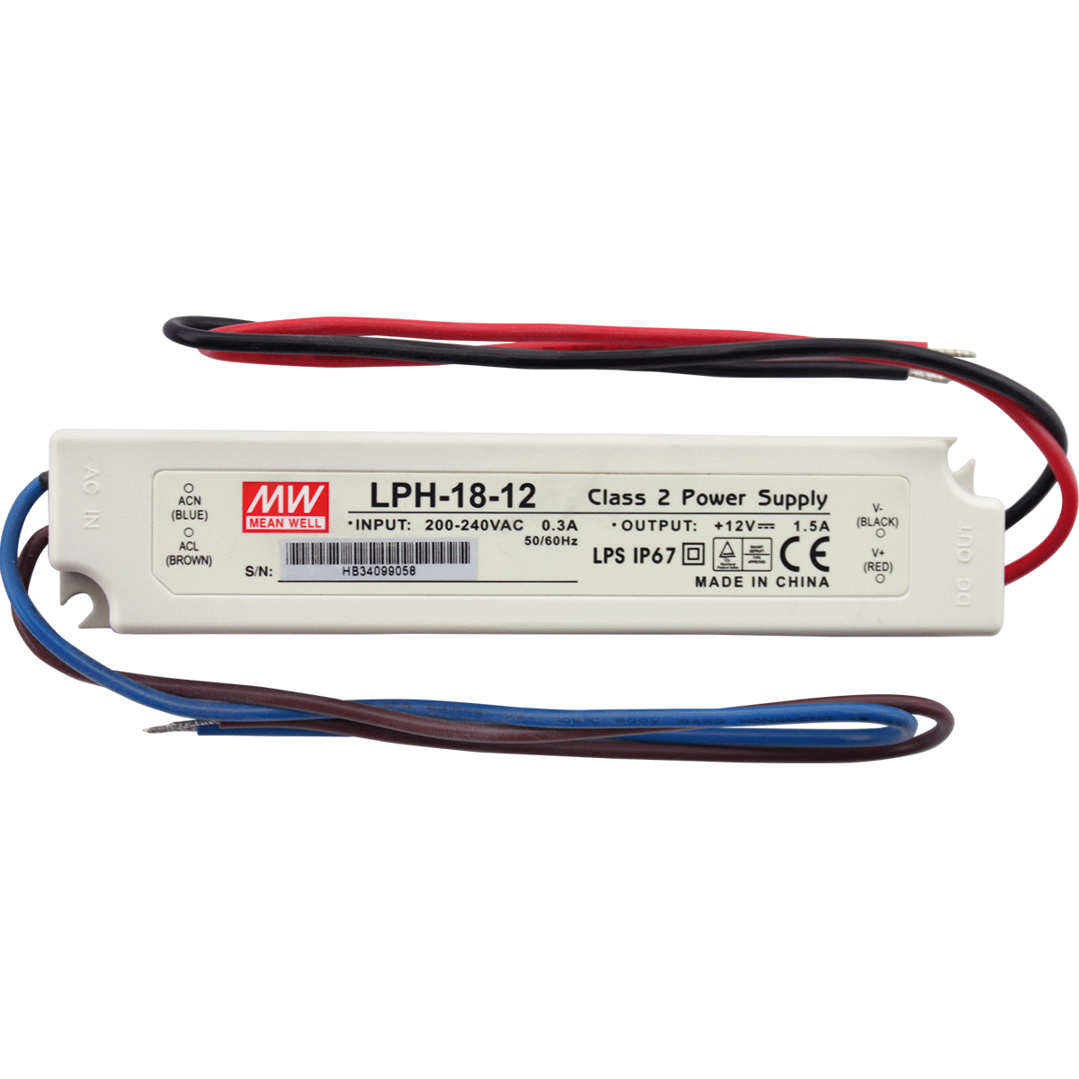 Блок питания 230 V AC/12 V DC/18 W, IP67 AlcaPlast AEZ320
