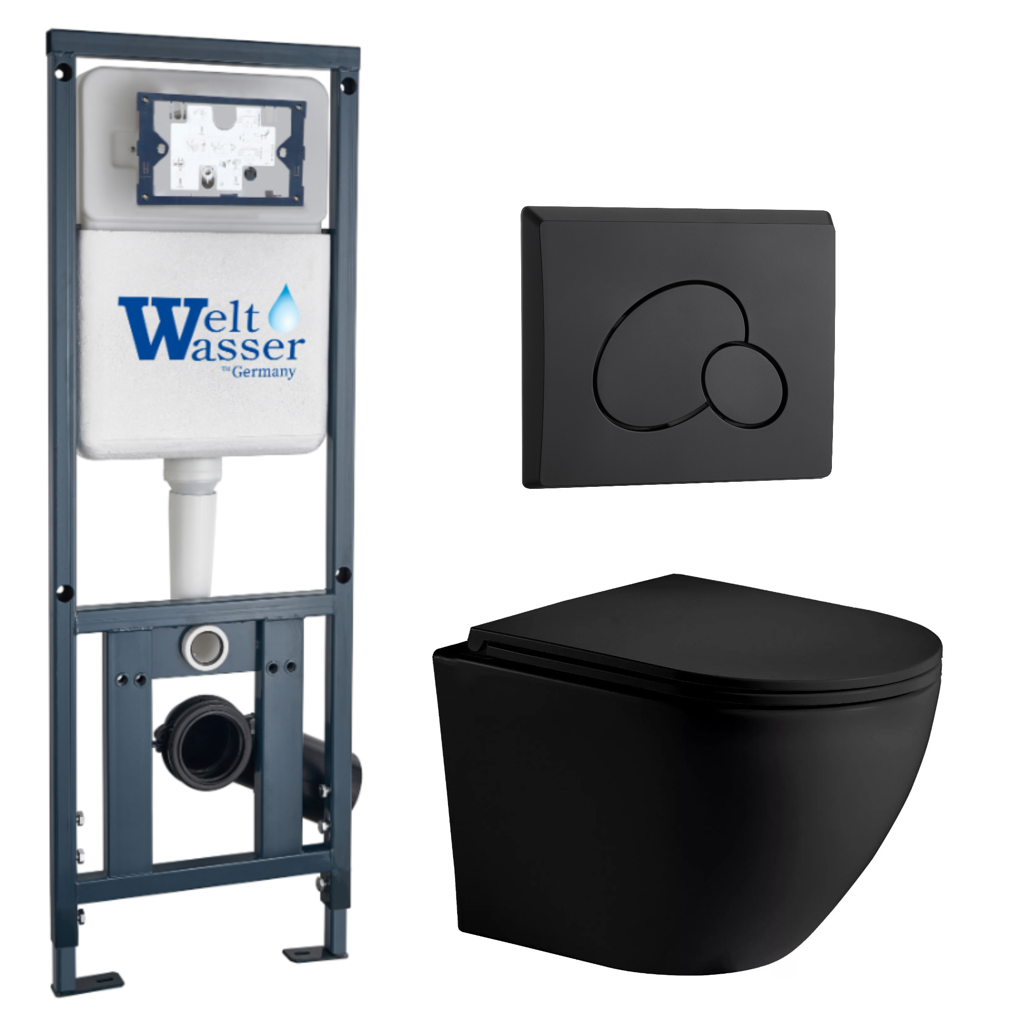 Комплект WeltWasser 10000011352 Merzbach 043 MT-BL + Marberg 410 + Marberg 410 RD MT-BL