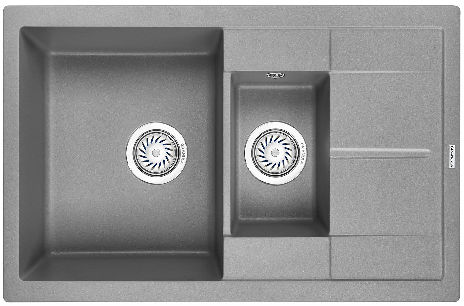 Врезная кухонная мойка Granula 7802 алюминиум