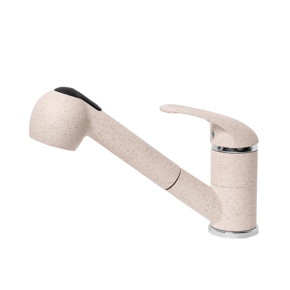 Смеситель для кухни AquaGranitEx C-4040 (311) светло-розовый