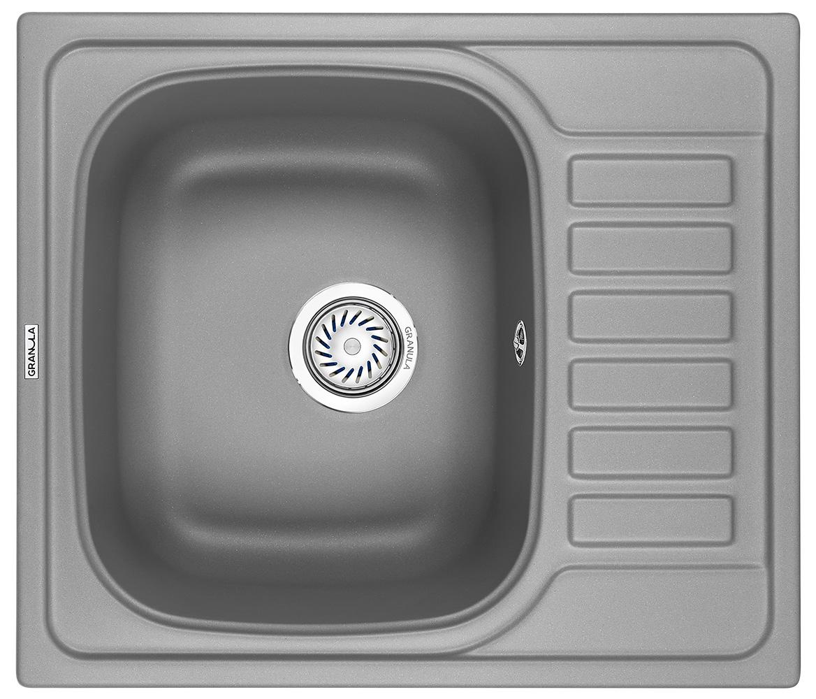 Врезная кухонная мойка Granula 5801 алюминиум