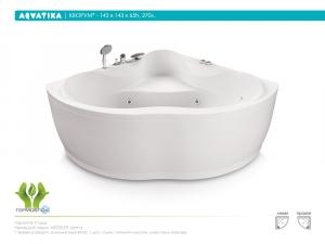 Ванна Aquatika КВОРУМ 143x143x65 BASIC
