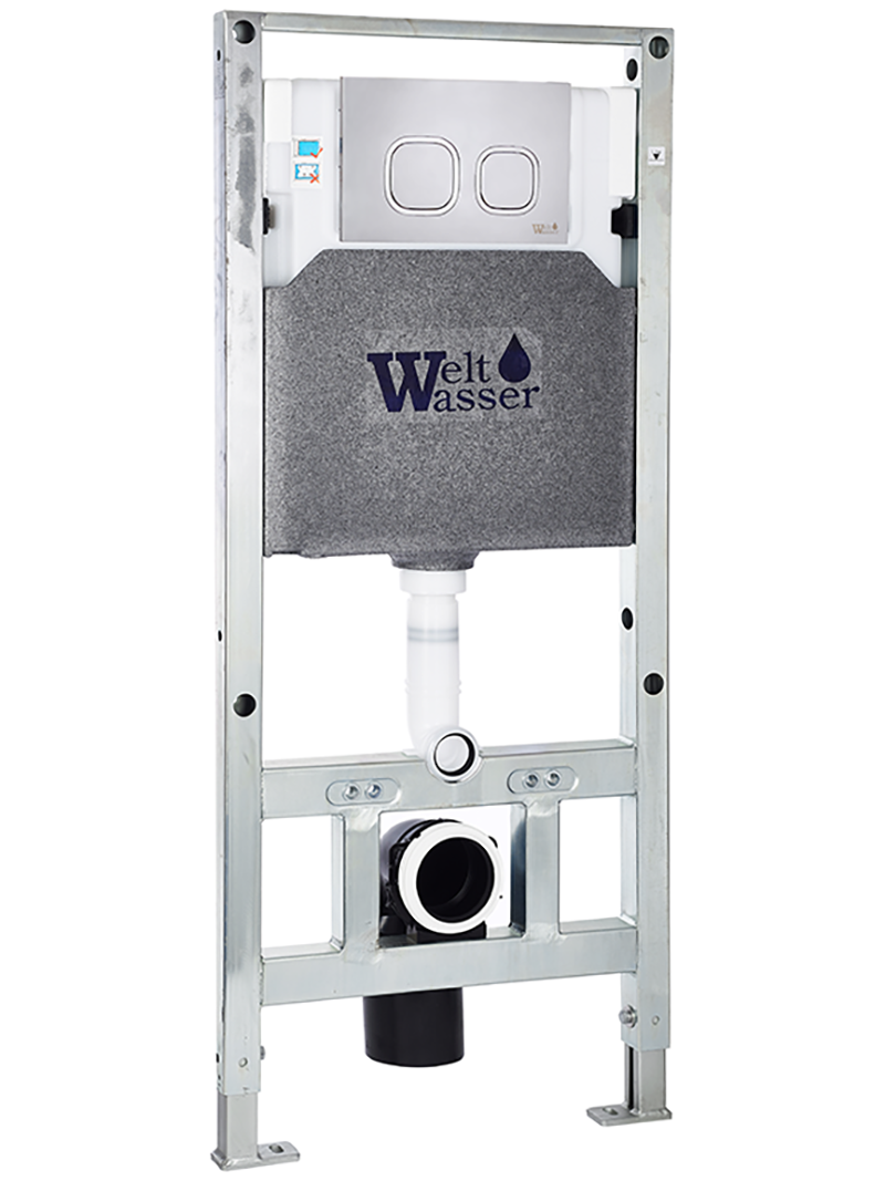 Инсталляция для подвесного унитаза WeltWasser WW Amberg 506 ST MT-CR 10000008232 матовый хром кнопка