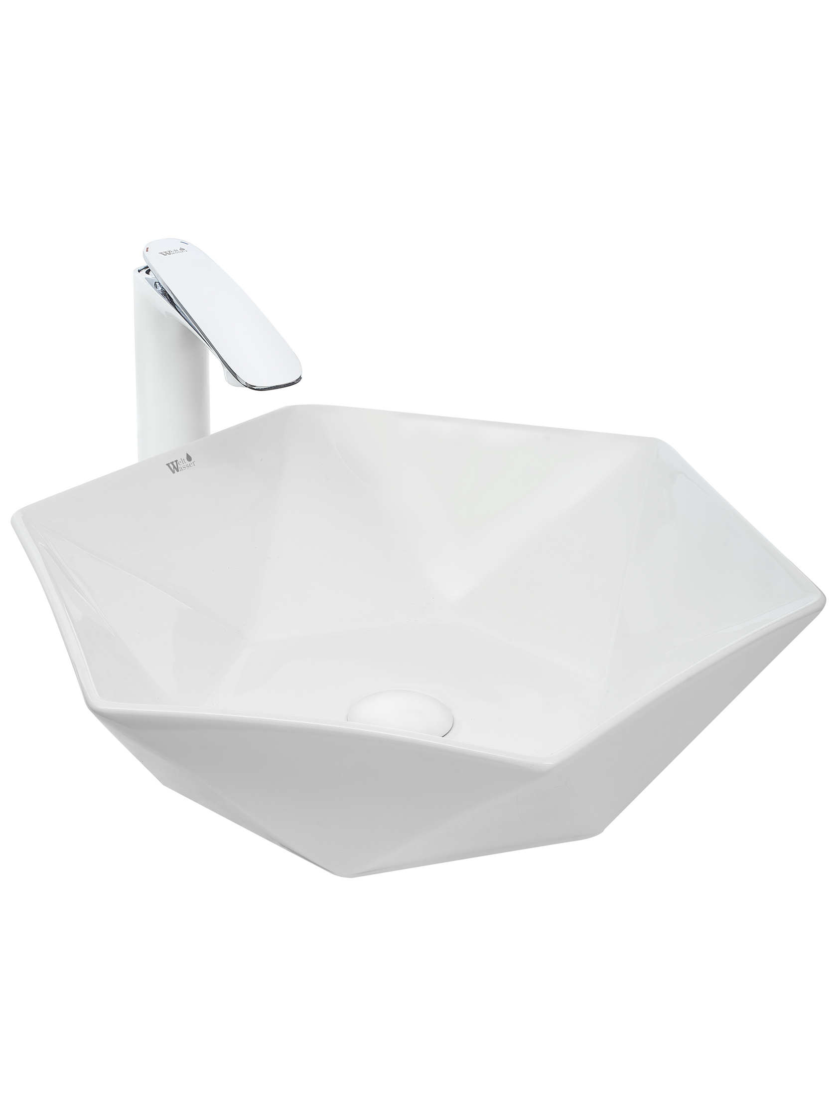 Раковина накладная WeltWasser 45х45х17 WW Elbach 1140 10000003837 белая