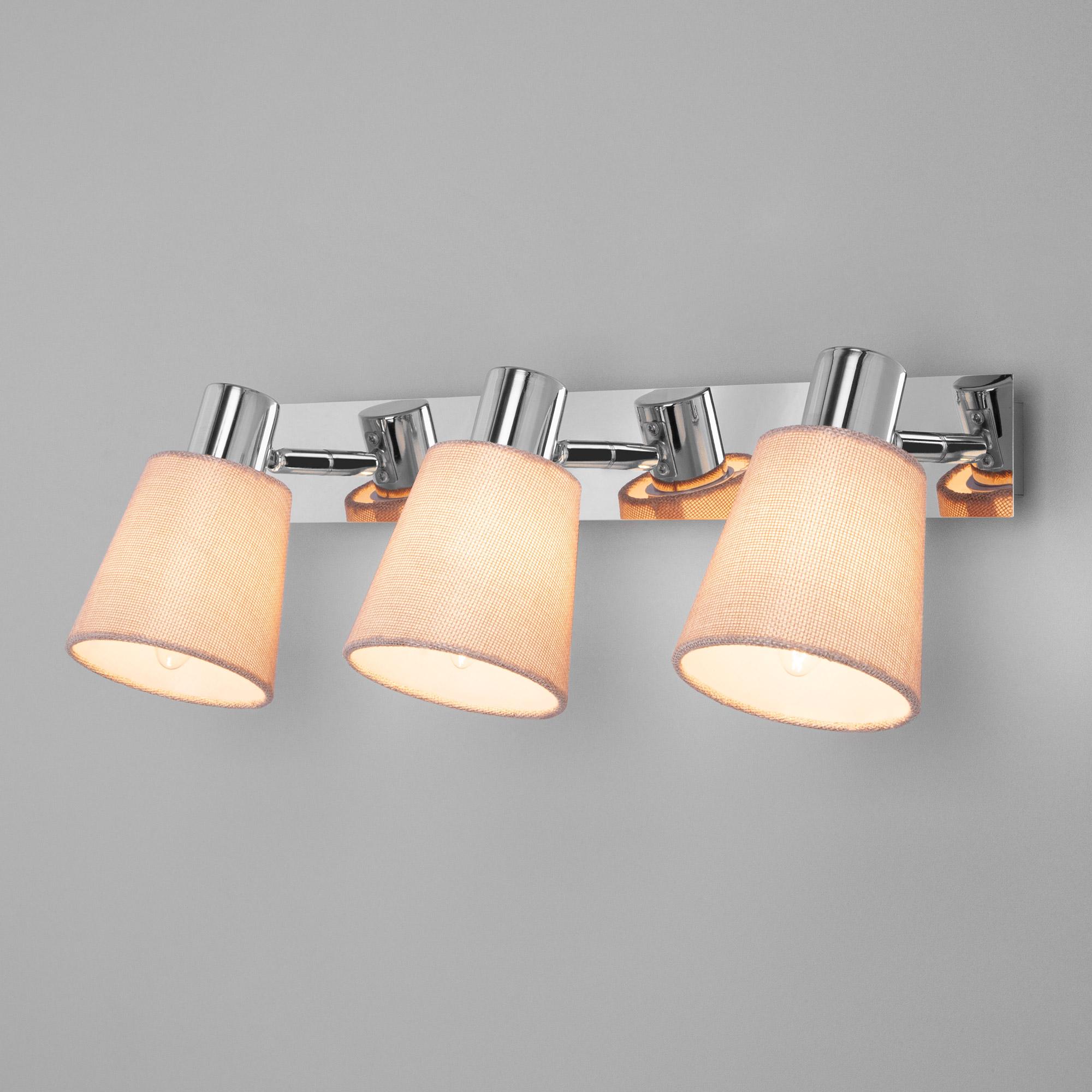 Настенный светильник с выключателем Eurosvet 20080/3 хром/бежевый