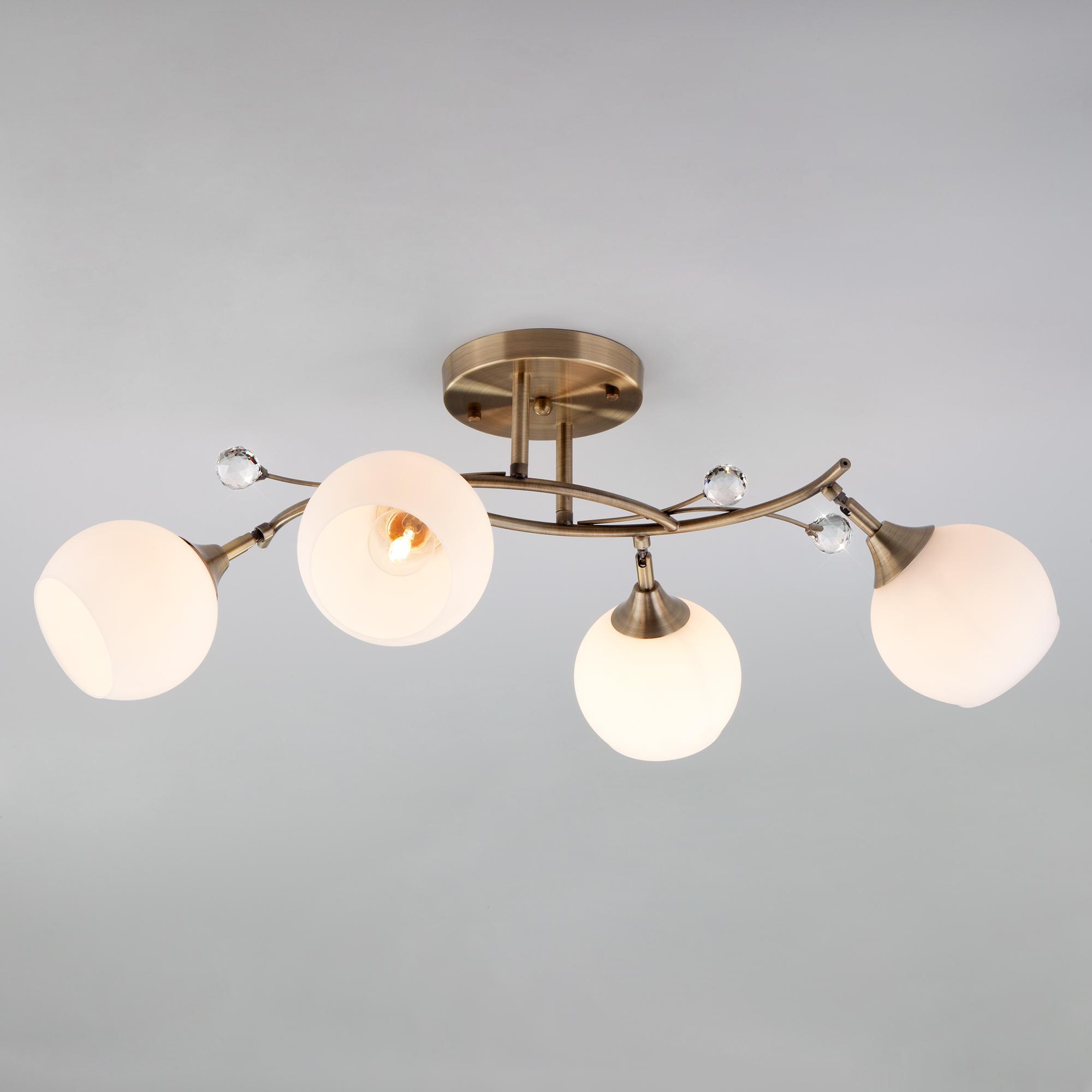 Люстра с плафонами Eurosvet 9604/4 античная бронза