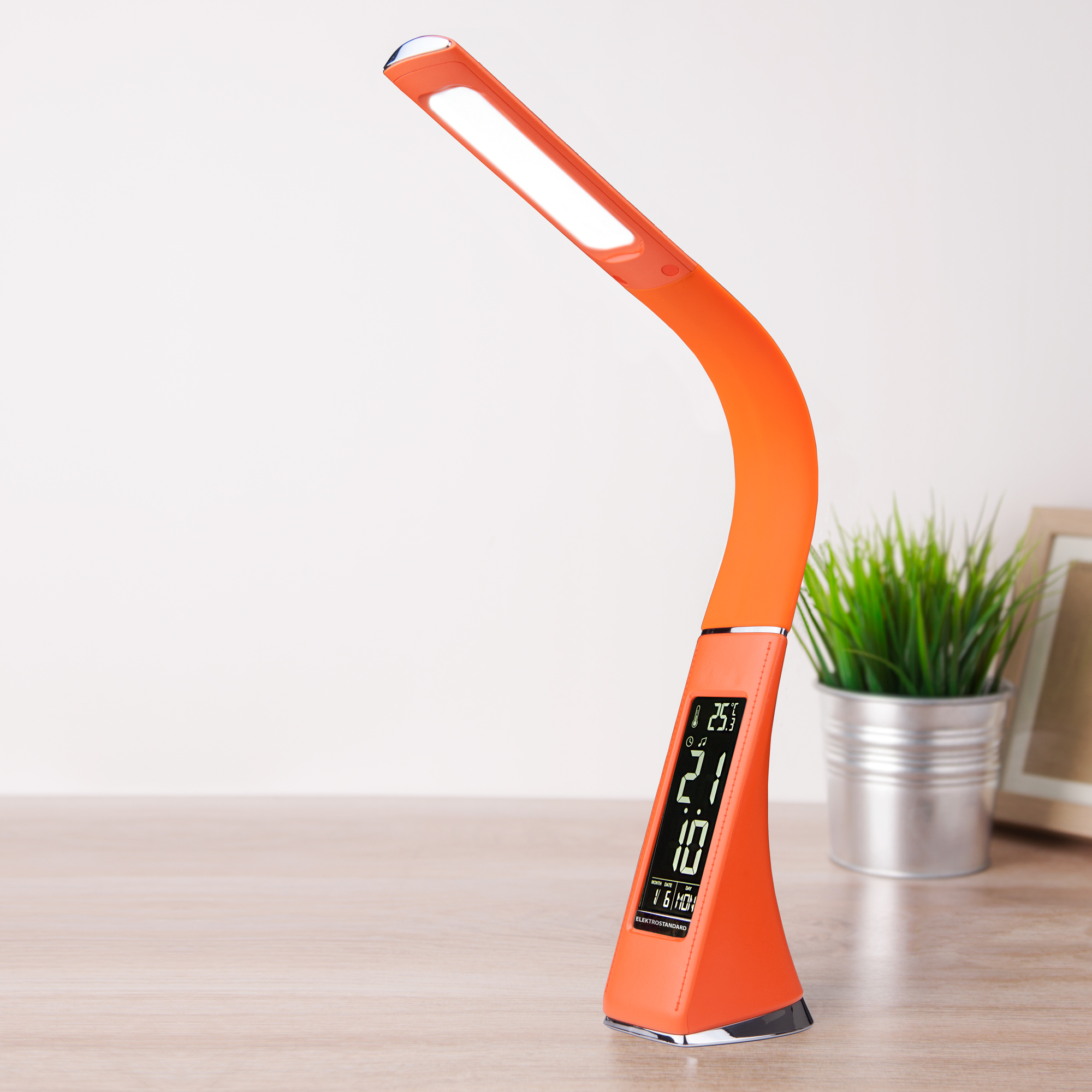 Настольная лампа с часами Elektrostandard Elara оранжевый (TL90220)