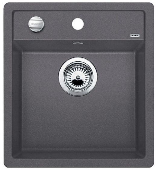 Врезная кухонная мойка Blanco DALAGO 45 SILGRANIT PuraDur темная скала