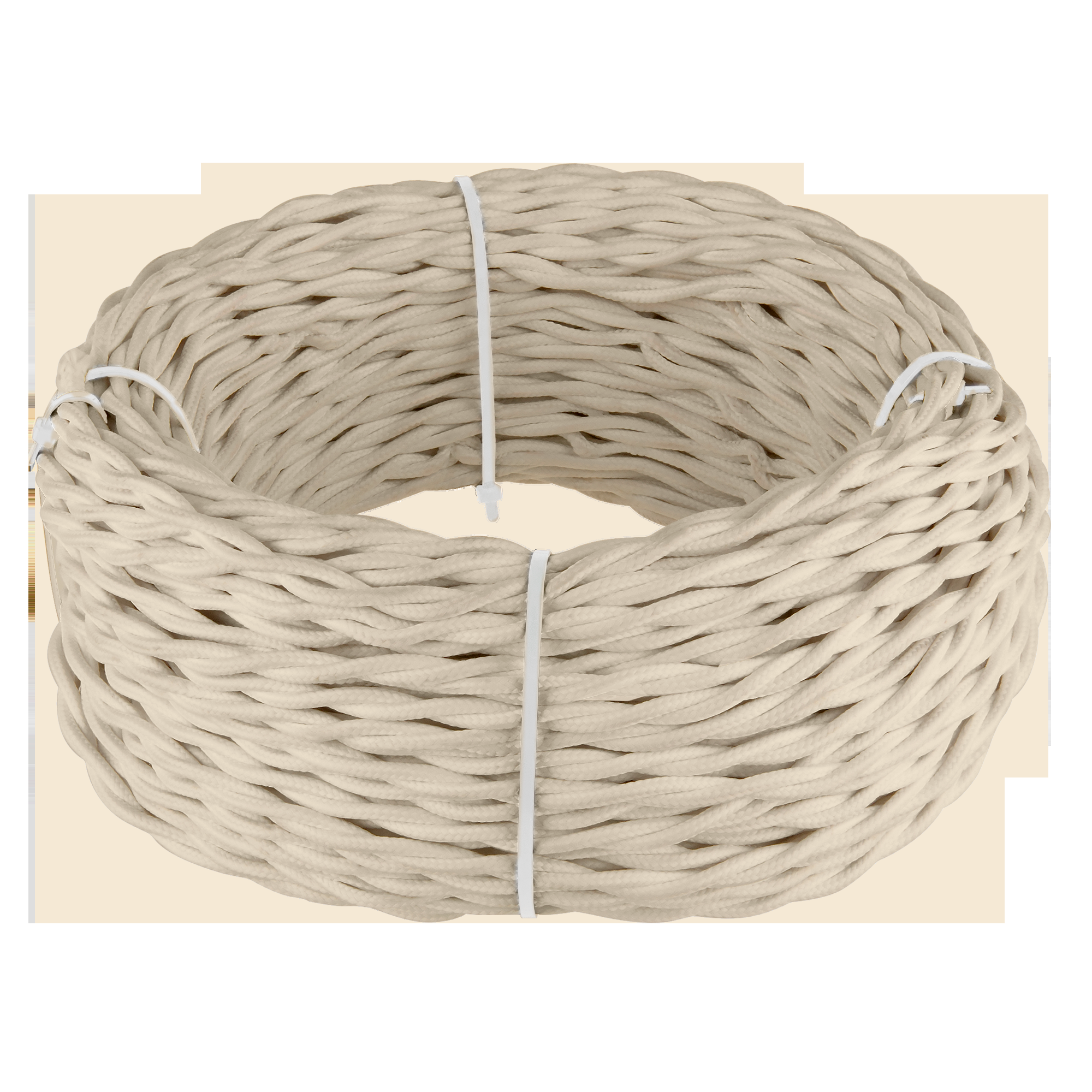 Ретро кабель витой 3х2.5 песочный 50 м Werkel W6453646