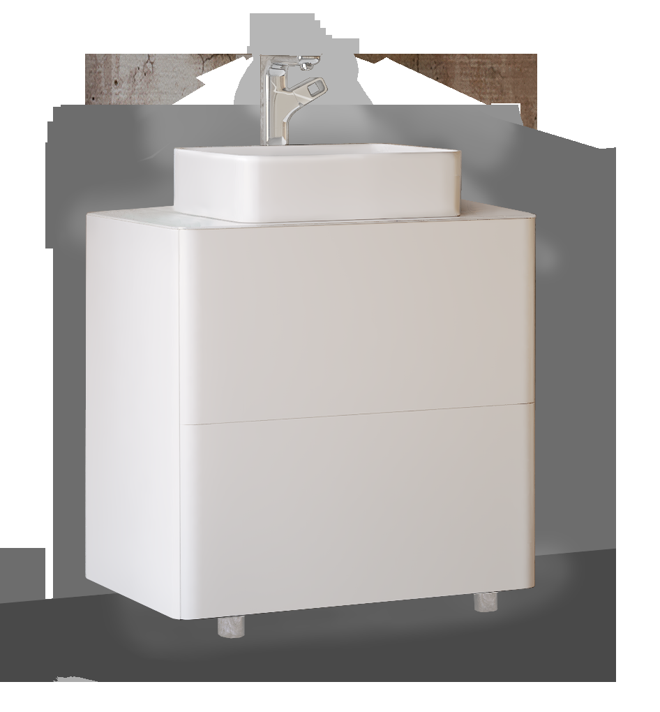 Тумба под раковину Raval Pure 75 напольная Pur.01.75/N/W белая