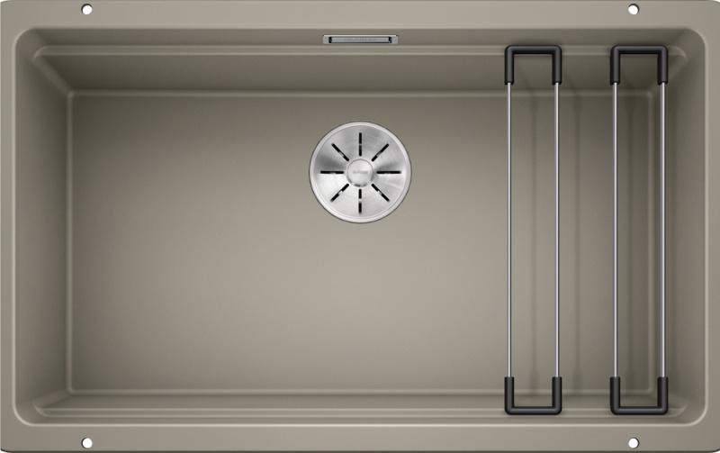 Врезная кухонная мойка Blanco ETAGON 700-U SILGRANIT PuraDur серый беж