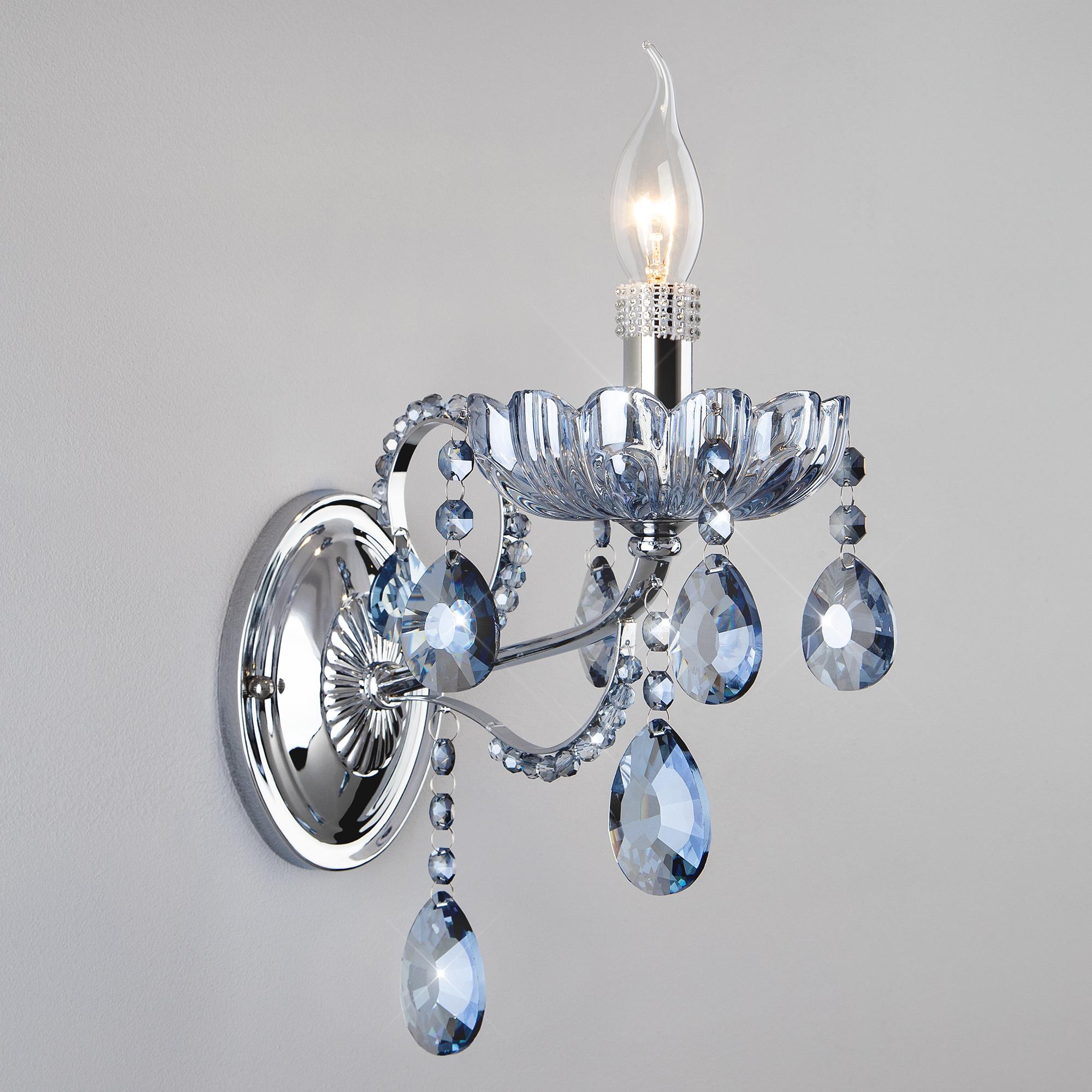 Бра с тонированным хрусталем Eurosvet 3015/1 хром