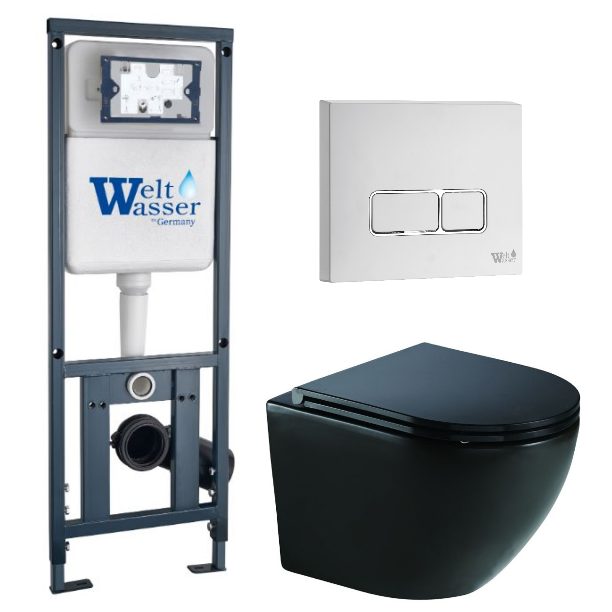 Комплект WeltWasser 10000010957 Merzbach 041 XL MT-BL + Marberg 410 + Marberg 410 SE GL-WT