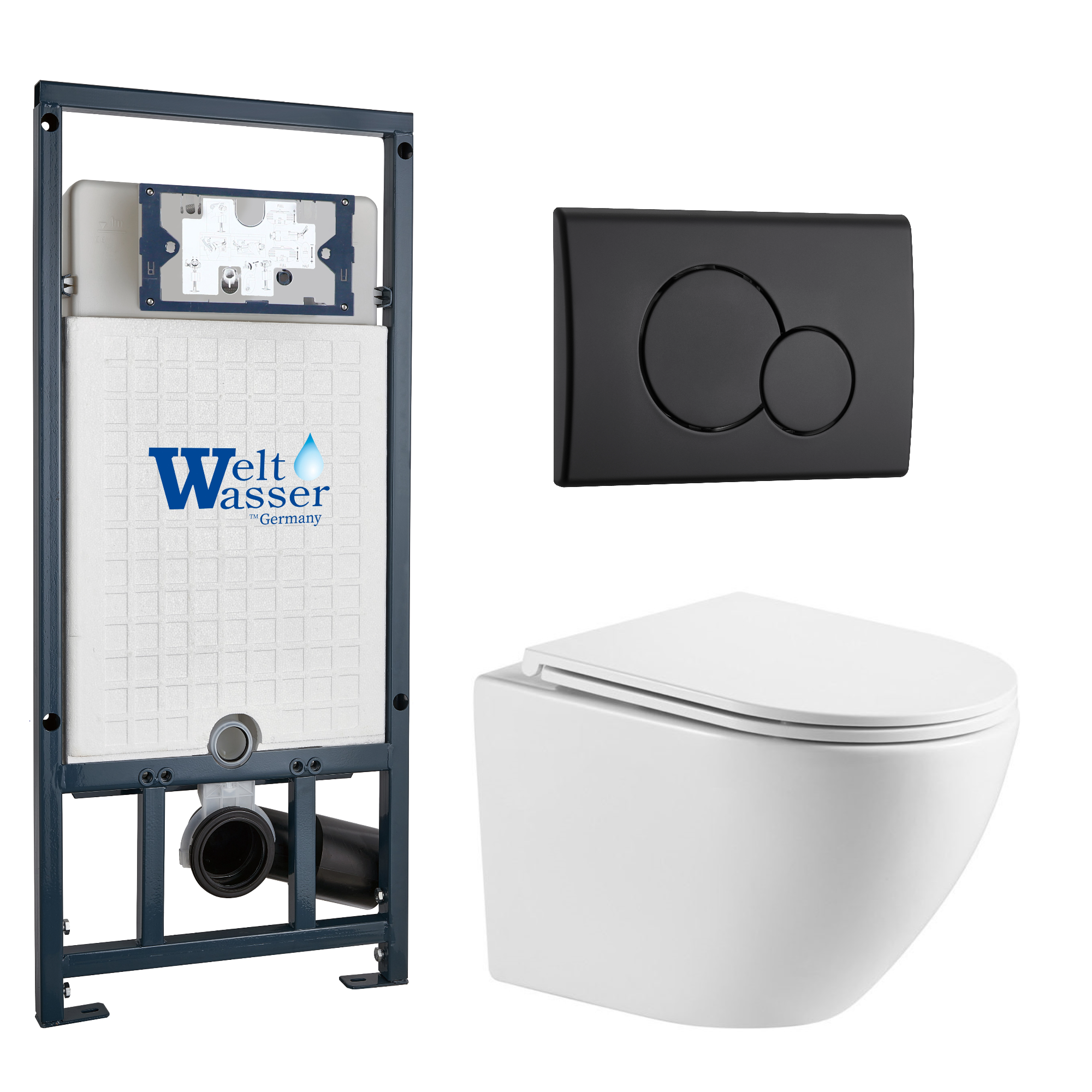 Комплект WeltWasser 10000011316 Merzbach 043 GL-WT + Marberg 507 + Marberg 507 RD MT-BL