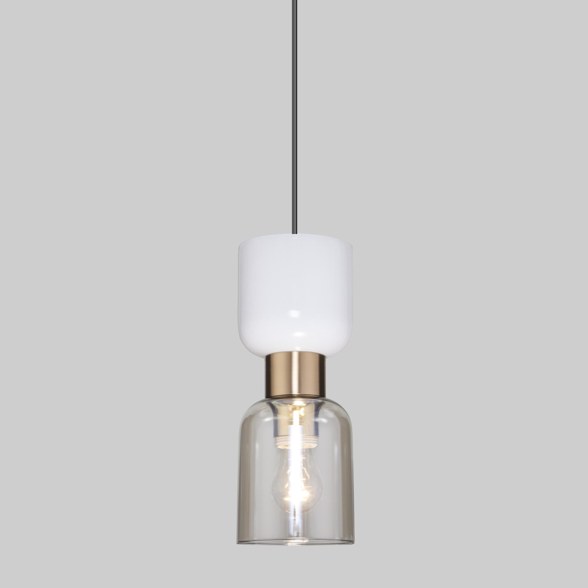 Подвесной светильник с плафоном Eurosvet 50118/1 латунь