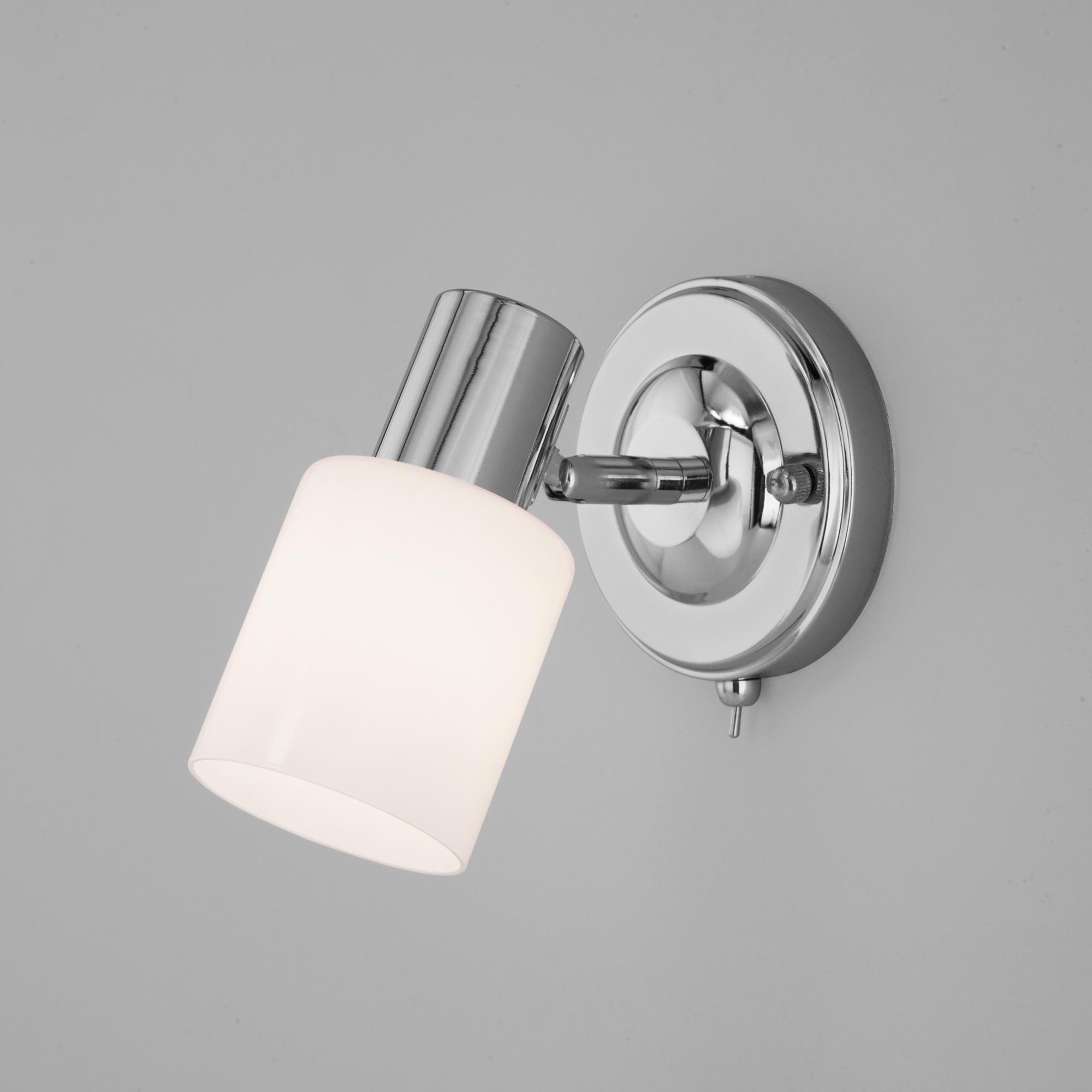 Настенный светильник с плафоном Eurosvet 20089/1 хром