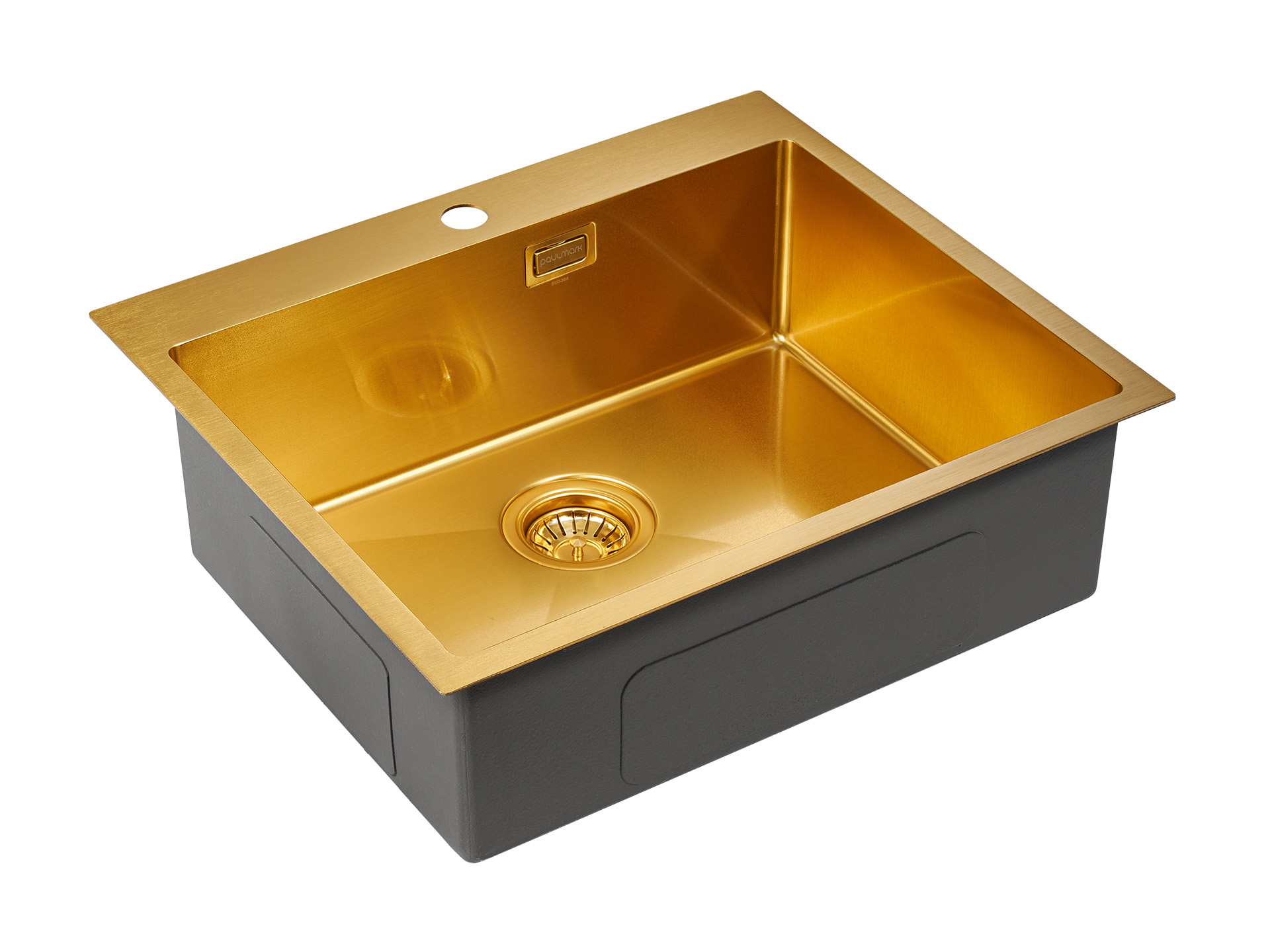 Мойка кухонная Paulmark ISAR PM805951-BG брашированное золото 590х510мм
