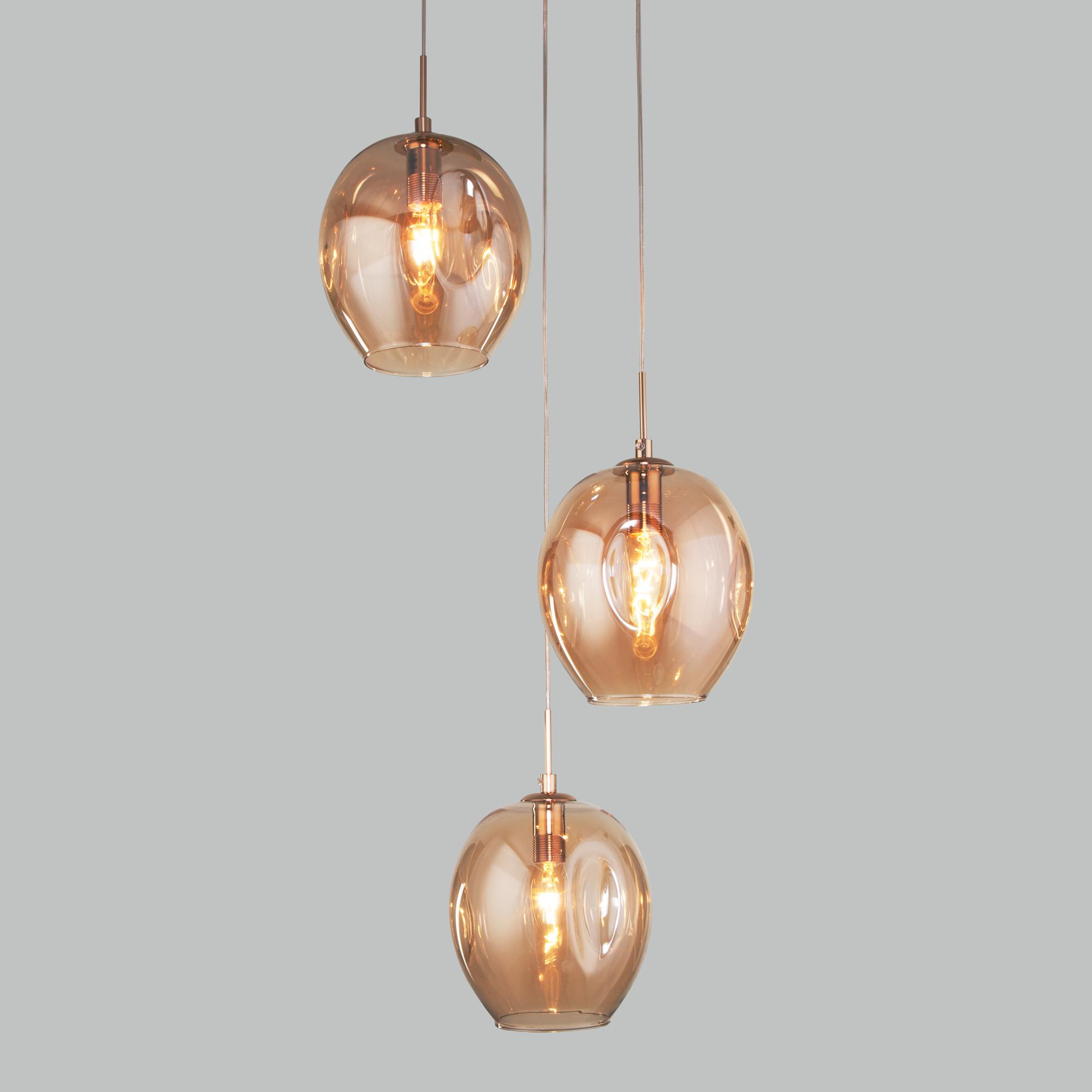 Подвесной светильник с плафонами Eurosvet 50195/3 золото