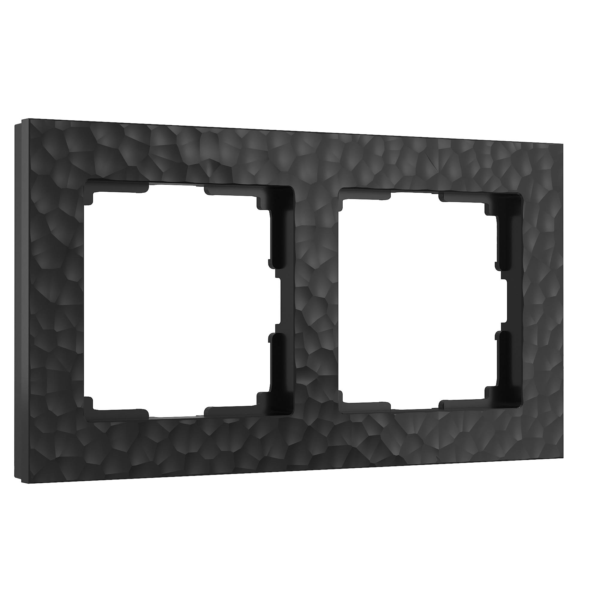 Рамка на 2 поста черный Werkel W0022408